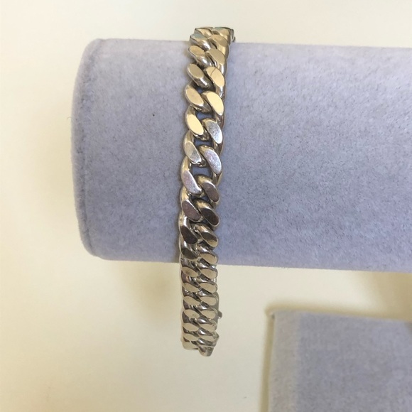 Chain bracelet silver 9 inches - Picture 3 of 4